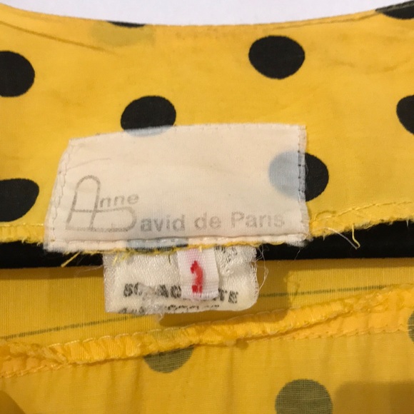(2 for $40) Vintage yellow polka dot dress - Picture 9 of 15